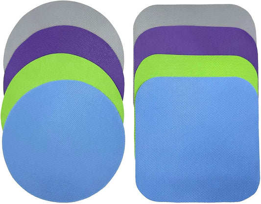 8 Pack Jar Opener Gripper, Rubber Jar Opener Gripper Pad for Seniors with Arthritis, Jar Lid Opener, Bottle Cap Opener for Weak Hands (Blue,Green,Grey,Purple)