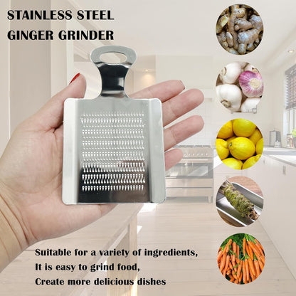 4.3" x 3" Stainless Steel Nutmeg Ginger Peeler, Mini Kitchen Grater Tool