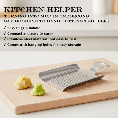 4.3" x 3" Stainless Steel Nutmeg Ginger Peeler, Mini Kitchen Grater Tool
