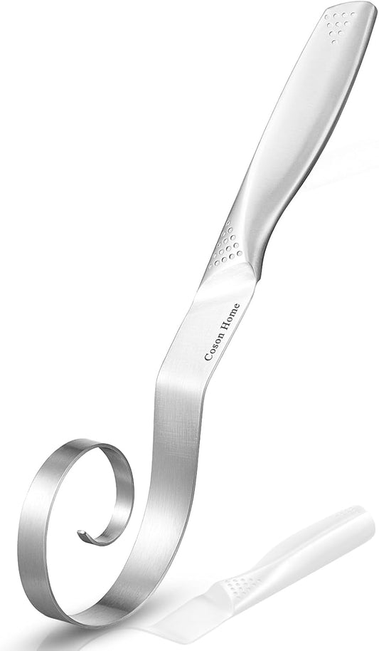 Seamless Loop Danish Dough Whisk Hook Stainless Steel for Sourdough Bread | Hand Mixing Tool for Sourdough Bread Baking, Integrated Design, No Flour Residue Inside The Whisk After Used