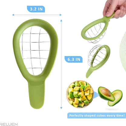 Avocado Cuber Tool, Avocado Dicer, Cutter, Slicer, Ergonomic Handle
