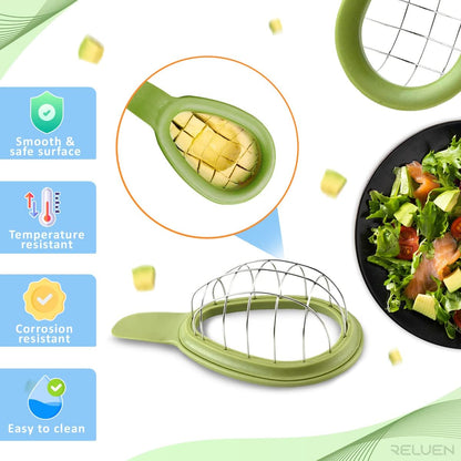 Avocado Cuber Tool, Avocado Dicer, Cutter, Slicer, Ergonomic Handle
