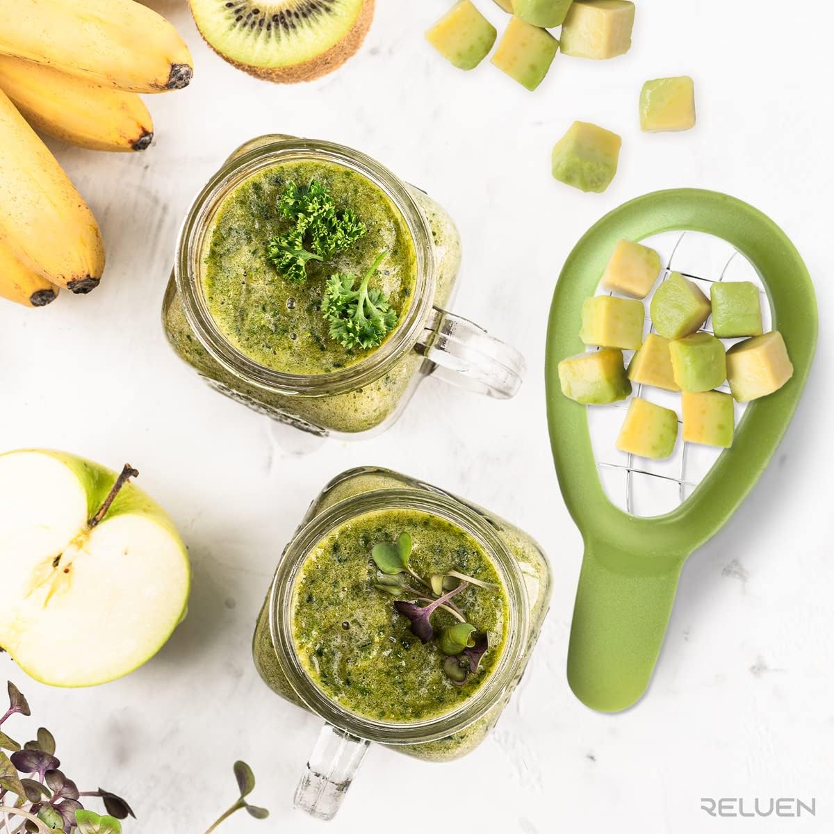 Avocado Cuber Tool, Avocado Dicer, Cutter, Slicer, Ergonomic Handle