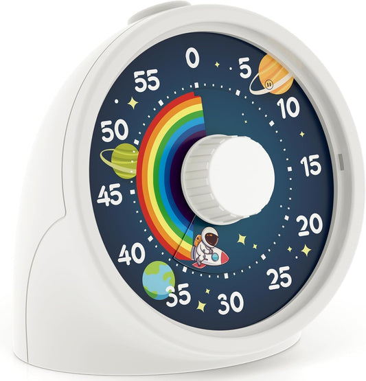 Visual Timer with Pause Button, Time Management Tool, Design for Home, Office and Gift, Rocket