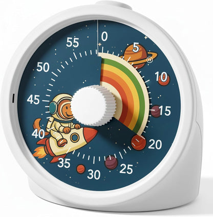 Visual Timer with Pause Button, Time Management Tool, Design for Home, Office and Gift, Rocket