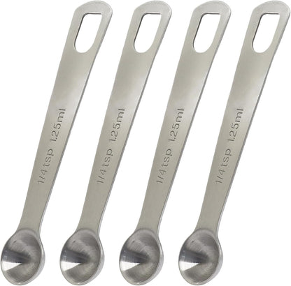 2Pcs Stainless Steel Measuring Spoons, 2/3 Tbsp | 2 Tsp | 10 mL