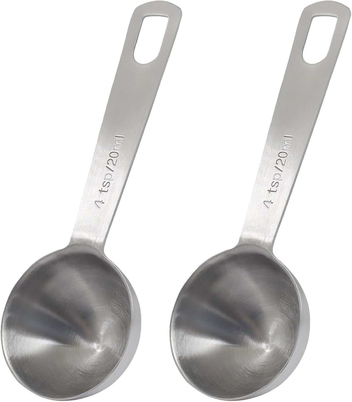 2Pcs Stainless Steel Measuring Spoons, 2/3 Tbsp | 2 Tsp | 10 mL