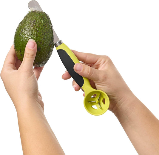 Kitchen All-in-1 Avocado Tool, Stainless Steel Blade and Non-Slip Grip