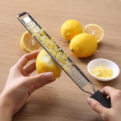 Professional Box Cheese Grater with Container & Handle | Durable Stainless Steel Cheese Shredder for Kitchen, Multi-Sided Food Chopper for Kitchen Use – Black