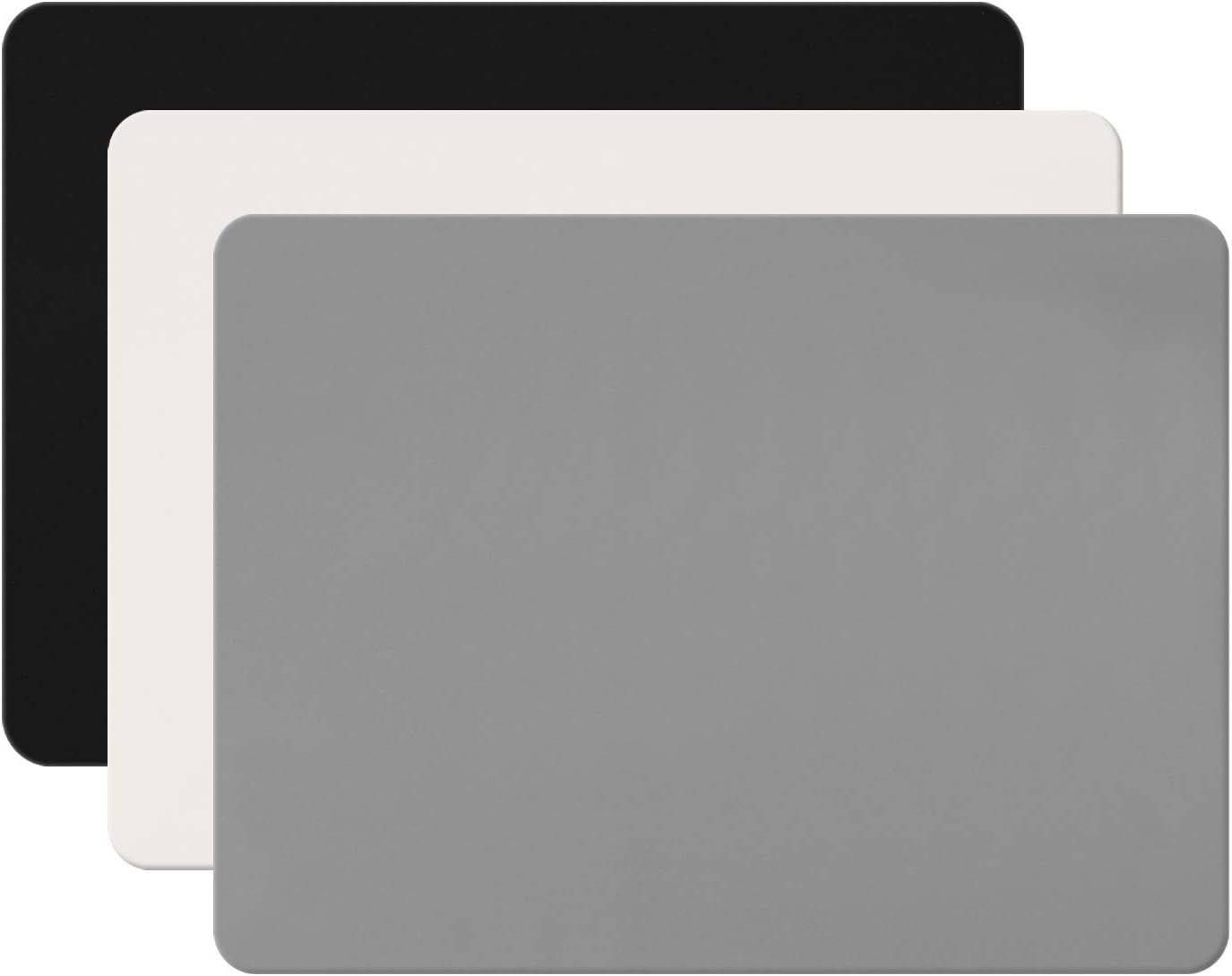 3Pack Silicone Sheet for Crafts, Resin Jewelry Casting Molds Mat, Food Grade Silicone Placemat, Multipurpose Table Protector, Nonstick Nonskid Heat-Resistant, Black&Gray&Beige (15.7x11.8inch)