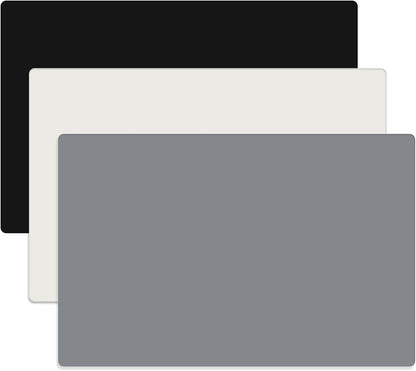 3Pack Silicone Sheet for Crafts, Resin Jewelry Casting Molds Mat, Food Grade Silicone Placemat, Multipurpose Table Protector, Nonstick Nonskid Heat-Resistant, Black&Gray&Beige (15.7x11.8inch)