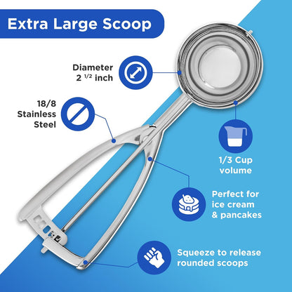 Small Cookie Scoop, 18/8 Stainless Steel, 2 Tsp, Size #100