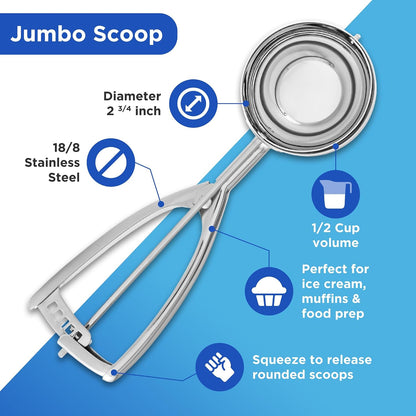 Small Cookie Scoop, 18/8 Stainless Steel, 2 Tsp, Size #100