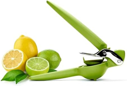 FreshForce Lemon Squeezer Citrus Juicer, Manual Hand Press with Dual-Gear Power for Maximum Juice Extraction, Durable, Yellow