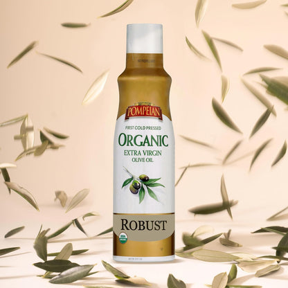 Robust Organic Extra Virgin Olive Oil Spray - (3 Pack) 5 fl oz | No Propellants - First Cold Pressed Olive Oil for Cooking - Robust Flavor for Salads, Pasta, and Drizzling