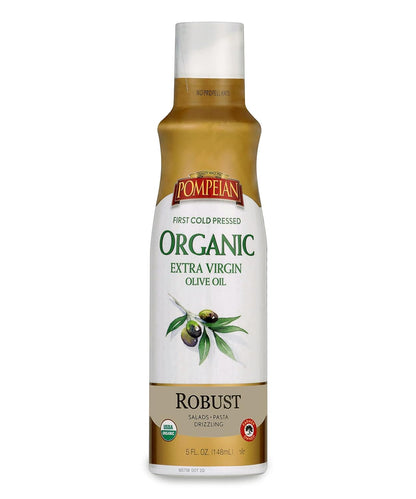 Robust Organic Extra Virgin Olive Oil Spray - (3 Pack) 5 fl oz | No Propellants - First Cold Pressed Olive Oil for Cooking - Robust Flavor for Salads, Pasta, and Drizzling