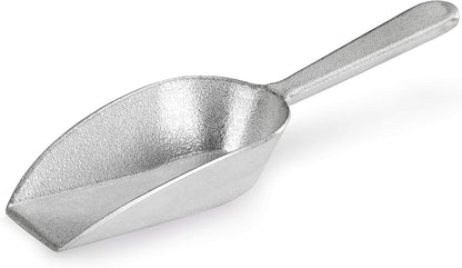 Cast Aluminum Flat Bottom Utility Scoop, 1oz, Silver
