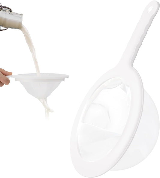 Ultra-Fine Nylon Mesh Strainers Food Yogurt Mesh Reusable Fine Sifter Sieve Plastic Colander with Handle Mini Brine Shrimp Separation Net for Filtering Juice Honey Kitchen Liquids