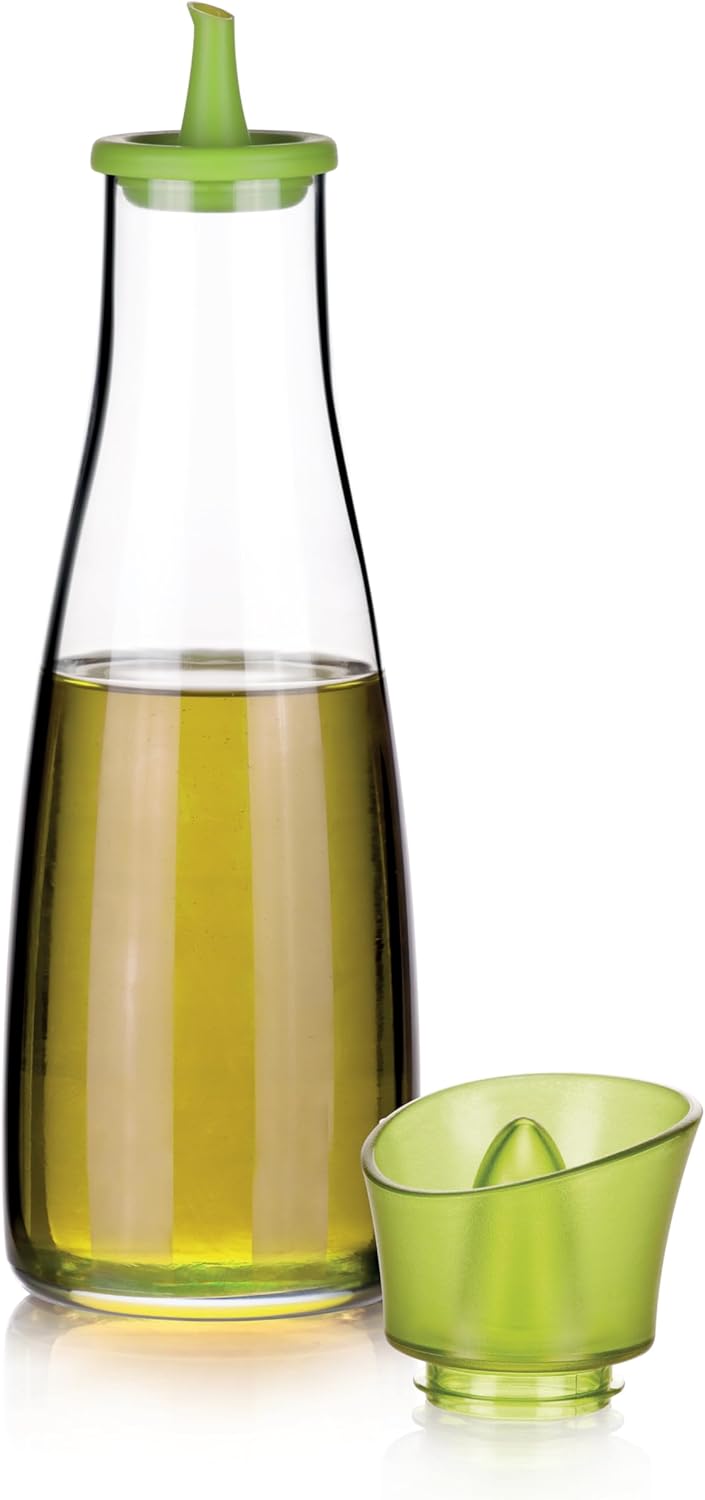 Oil Dispenser Bottle, with no-drip Spout, made of glass 500ml (17oz)