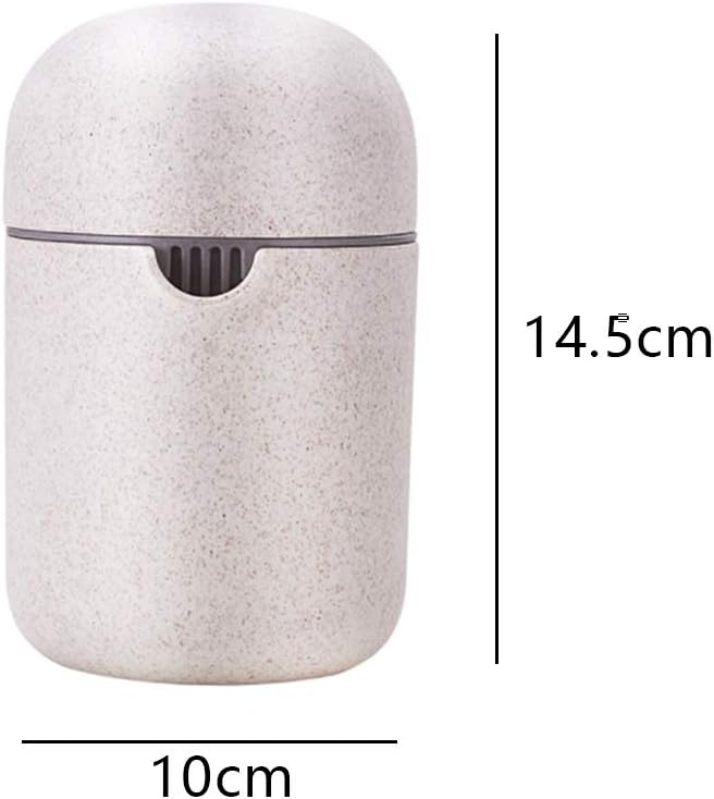 2 in 1 Manual Citrus Juicer with Rotary Lid, 8-Blade Hand Squeezer with Strainer & Container （White）