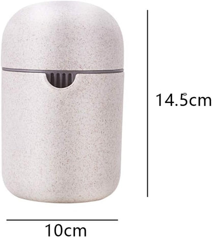 2 in 1 Manual Citrus Juicer with Rotary Lid, 8-Blade Hand Squeezer with Strainer & Container （White）