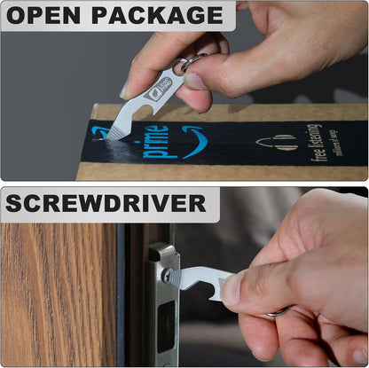 3-Pack Bottle Opener Keychain, EDC Pry Bar, Can Opener Key Chain