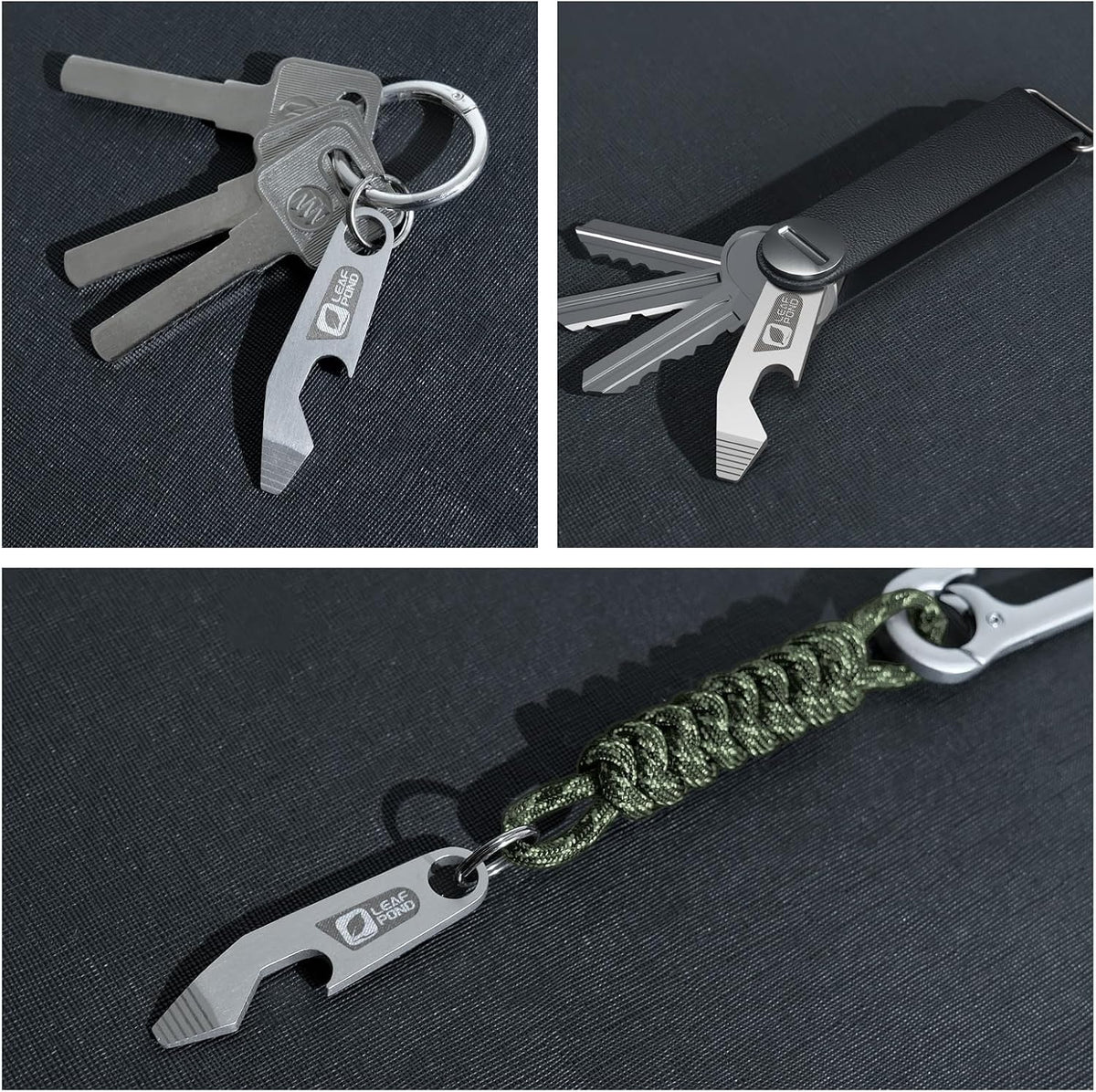 3-Pack Bottle Opener Keychain, EDC Pry Bar, Can Opener Key Chain