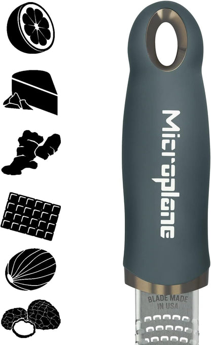 Premium Classic Series Zester 18/8, Black - Lemon Zester & Cheese Grater & Vegetable Grater - Citrus, Parmesan Cheese, Garlic, Ginger, Nutmeg, Chocolate - Stainless Steel Grater