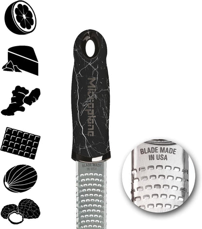 Premium Classic Series Zester 18/8, Black - Lemon Zester & Cheese Grater & Vegetable Grater - Citrus, Parmesan Cheese, Garlic, Ginger, Nutmeg, Chocolate - Stainless Steel Grater