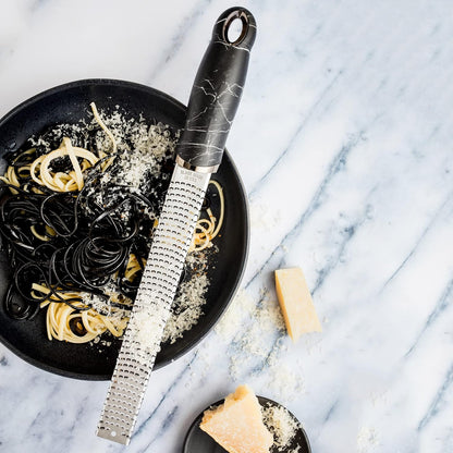 Premium Classic Series Zester 18/8, Black - Lemon Zester & Cheese Grater & Vegetable Grater - Citrus, Parmesan Cheese, Garlic, Ginger, Nutmeg, Chocolate - Stainless Steel Grater