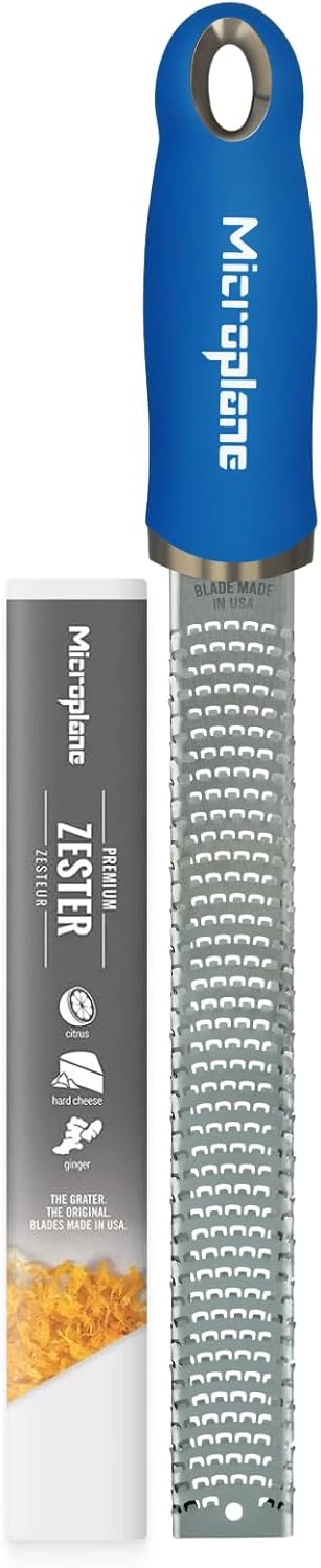 Premium Classic Series Zester 18/8, Black - Lemon Zester & Cheese Grater & Vegetable Grater - Citrus, Parmesan Cheese, Garlic, Ginger, Nutmeg, Chocolate - Stainless Steel Grater