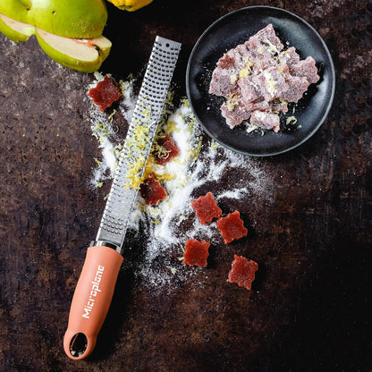 Premium Classic Series Zester 18/8, Black - Lemon Zester & Cheese Grater & Vegetable Grater - Citrus, Parmesan Cheese, Garlic, Ginger, Nutmeg, Chocolate - Stainless Steel Grater