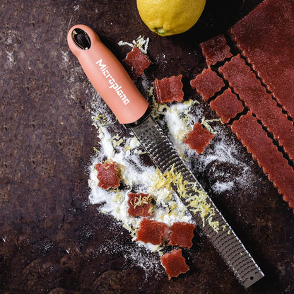 Premium Classic Series Zester 18/8, Black - Lemon Zester & Cheese Grater & Vegetable Grater - Citrus, Parmesan Cheese, Garlic, Ginger, Nutmeg, Chocolate - Stainless Steel Grater