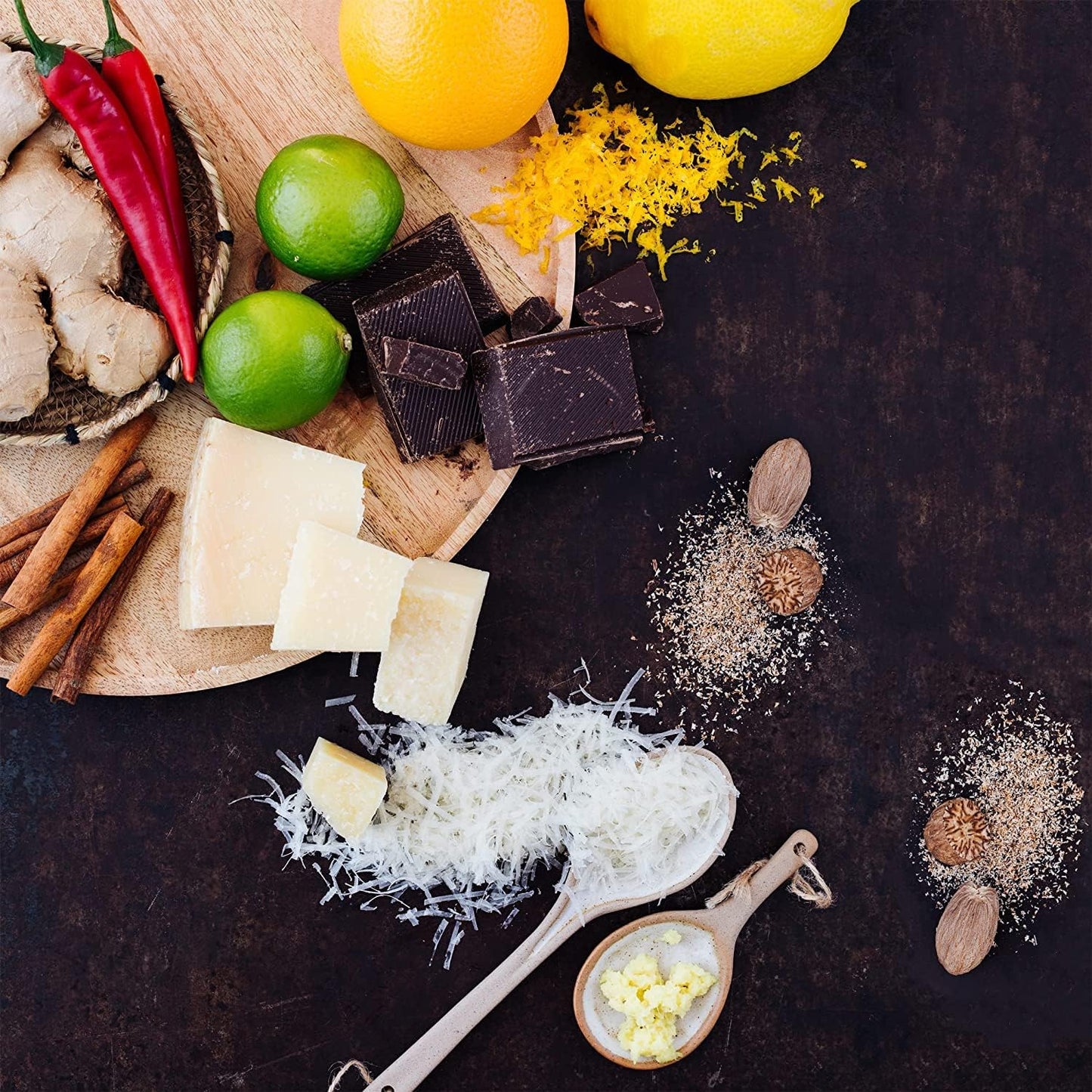 Premium Classic Series Zester 18/8, Black - Lemon Zester & Cheese Grater & Vegetable Grater - Citrus, Parmesan Cheese, Garlic, Ginger, Nutmeg, Chocolate - Stainless Steel Grater