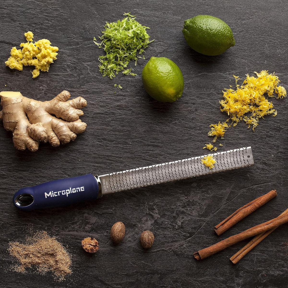 Premium Classic Series Zester 18/8, Black - Lemon Zester & Cheese Grater & Vegetable Grater - Citrus, Parmesan Cheese, Garlic, Ginger, Nutmeg, Chocolate - Stainless Steel Grater