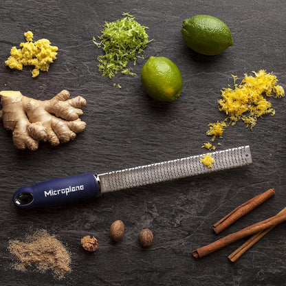 Premium Classic Series Zester 18/8, Black - Lemon Zester & Cheese Grater & Vegetable Grater - Citrus, Parmesan Cheese, Garlic, Ginger, Nutmeg, Chocolate - Stainless Steel Grater