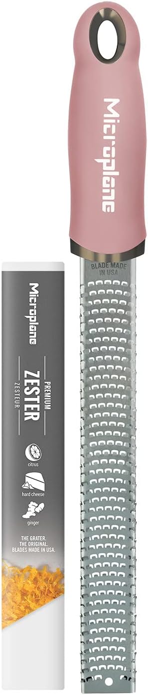 Premium Classic Series Zester 18/8, Black - Lemon Zester & Cheese Grater & Vegetable Grater - Citrus, Parmesan Cheese, Garlic, Ginger, Nutmeg, Chocolate - Stainless Steel Grater