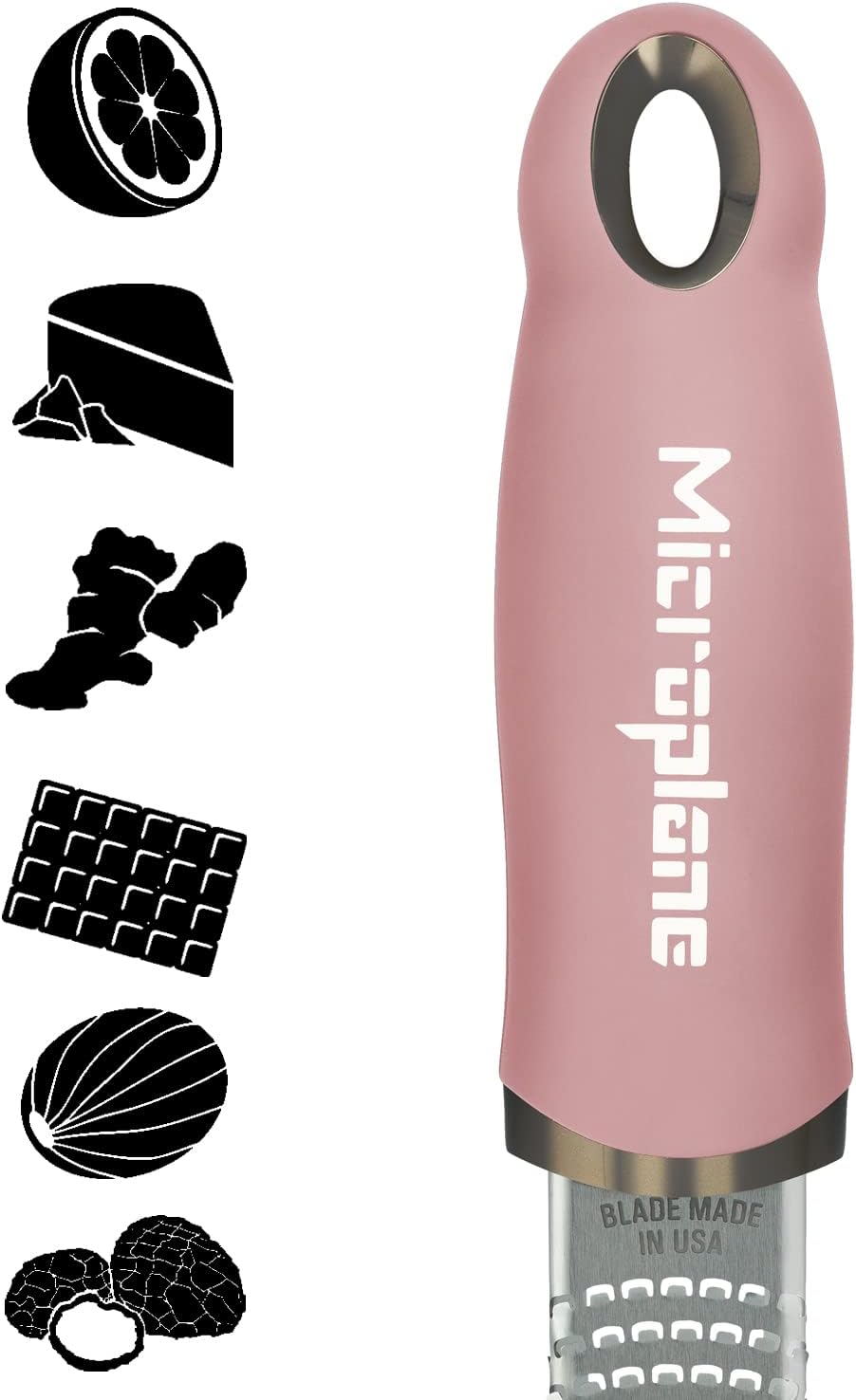 Premium Classic Series Zester 18/8, Black - Lemon Zester & Cheese Grater & Vegetable Grater - Citrus, Parmesan Cheese, Garlic, Ginger, Nutmeg, Chocolate - Stainless Steel Grater