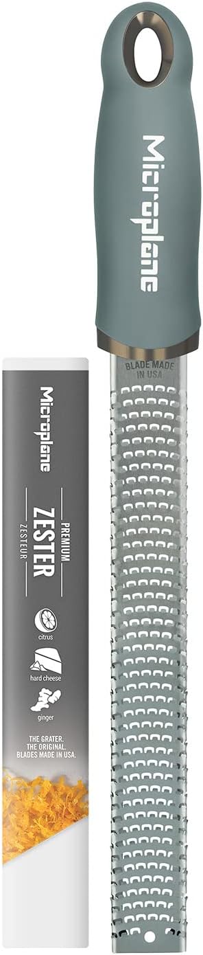 Premium Classic Series Zester 18/8, Black - Lemon Zester & Cheese Grater & Vegetable Grater - Citrus, Parmesan Cheese, Garlic, Ginger, Nutmeg, Chocolate - Stainless Steel Grater