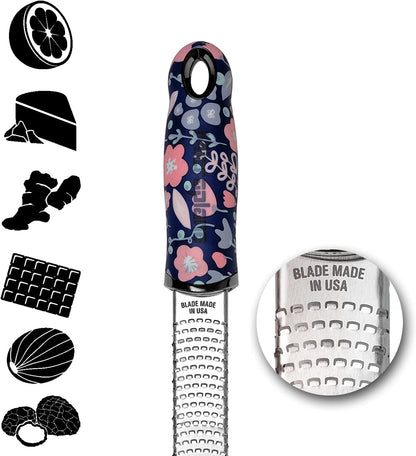 Premium Classic Series Zester 18/8, Black - Lemon Zester & Cheese Grater & Vegetable Grater - Citrus, Parmesan Cheese, Garlic, Ginger, Nutmeg, Chocolate - Stainless Steel Grater