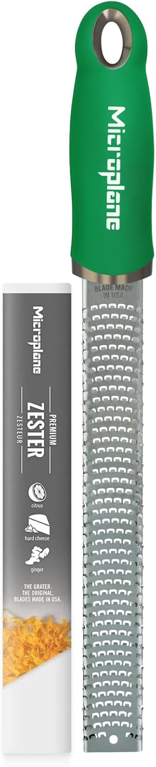Premium Classic Series Zester 18/8, Black - Lemon Zester & Cheese Grater & Vegetable Grater - Citrus, Parmesan Cheese, Garlic, Ginger, Nutmeg, Chocolate - Stainless Steel Grater