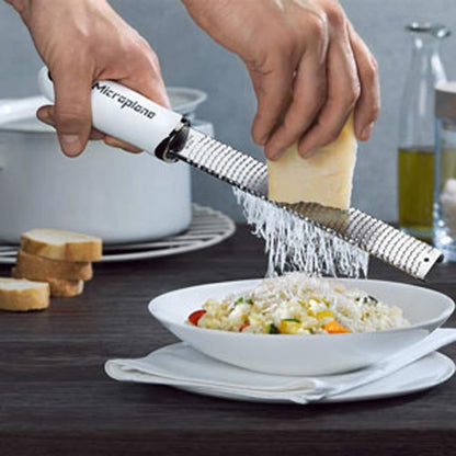 Premium Classic Series Zester 18/8, Black - Lemon Zester & Cheese Grater & Vegetable Grater - Citrus, Parmesan Cheese, Garlic, Ginger, Nutmeg, Chocolate - Stainless Steel Grater