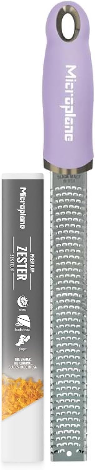 Premium Classic Series Zester 18/8, Black - Lemon Zester & Cheese Grater & Vegetable Grater - Citrus, Parmesan Cheese, Garlic, Ginger, Nutmeg, Chocolate - Stainless Steel Grater