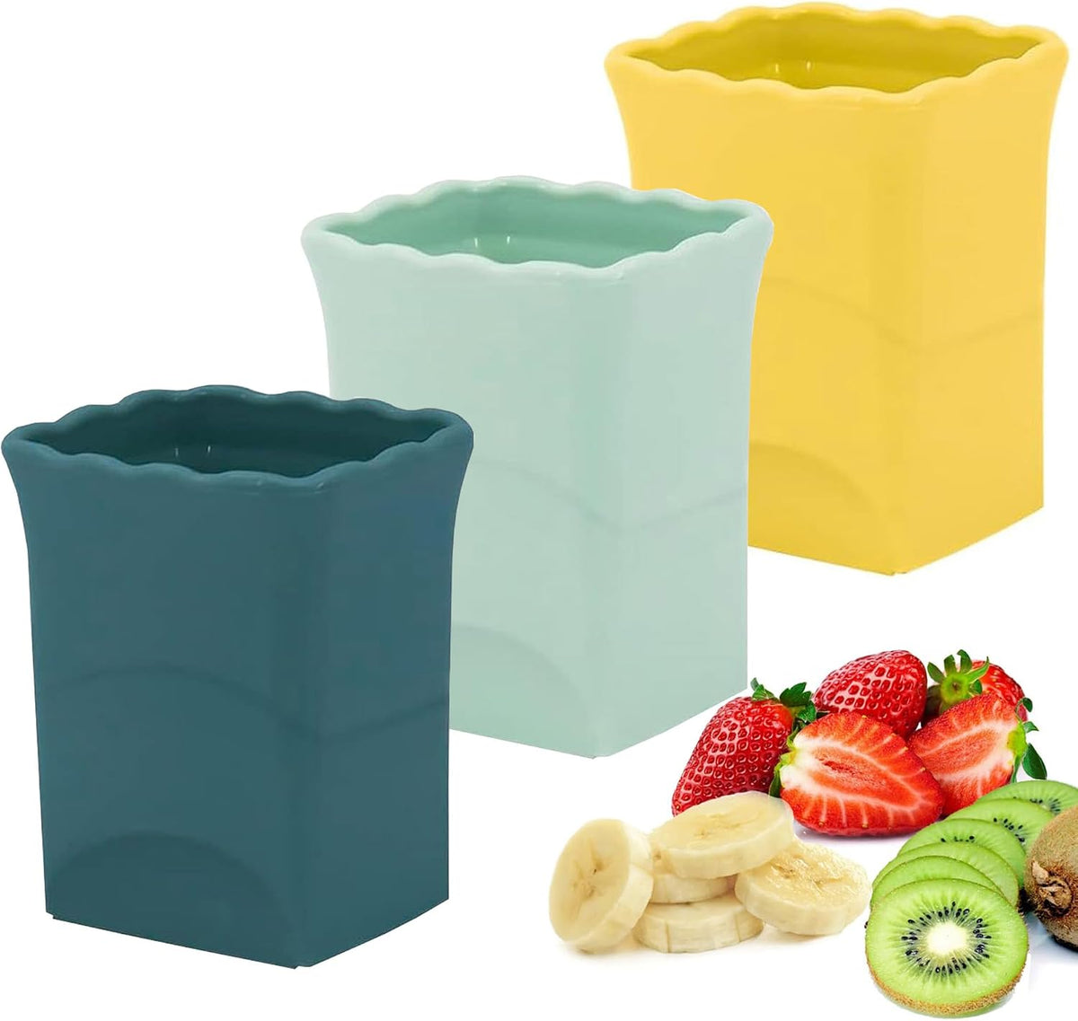 Strawberry Slicer Cup：Fruit Slicer Cup for Strawberry Egg Banana Mushroom Cucumber Kiwi and Veggie Salad Speed Cutter the Kitchen Portable Slicing Tool