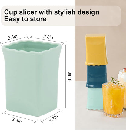 Strawberry Slicer Cup：Fruit Slicer Cup for Strawberry Egg Banana Mushroom Cucumber Kiwi and Veggie Salad Speed Cutter the Kitchen Portable Slicing Tool