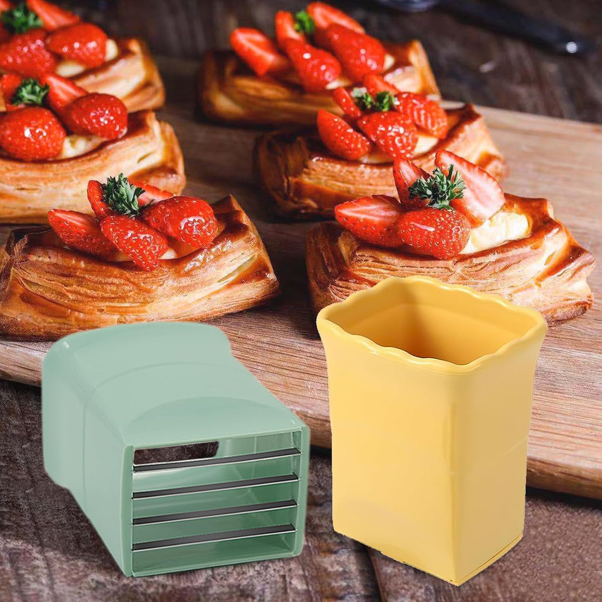 Strawberry Slicer Cup：Fruit Slicer Cup for Strawberry Egg Banana Mushroom Cucumber Kiwi and Veggie Salad Speed Cutter the Kitchen Portable Slicing Tool