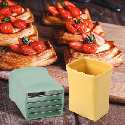 Strawberry Slicer Cup：Fruit Slicer Cup for Strawberry Egg Banana Mushroom Cucumber Kiwi and Veggie Salad Speed Cutter the Kitchen Portable Slicing Tool