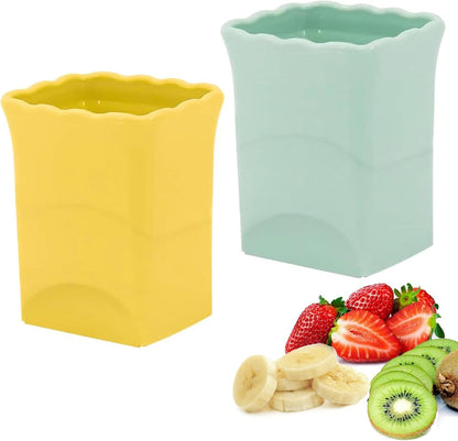 Strawberry Slicer Cup：Fruit Slicer Cup for Strawberry Egg Banana Mushroom Cucumber Kiwi and Veggie Salad Speed Cutter the Kitchen Portable Slicing Tool