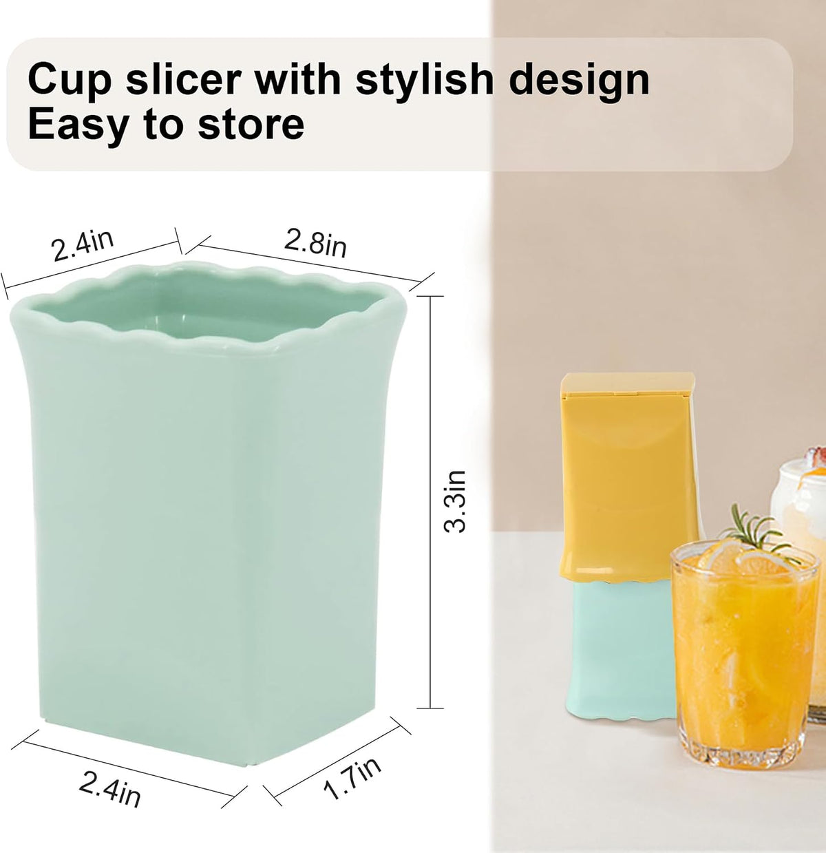Strawberry Slicer Cup：Fruit Slicer Cup for Strawberry Egg Banana Mushroom Cucumber Kiwi and Veggie Salad Speed Cutter the Kitchen Portable Slicing Tool