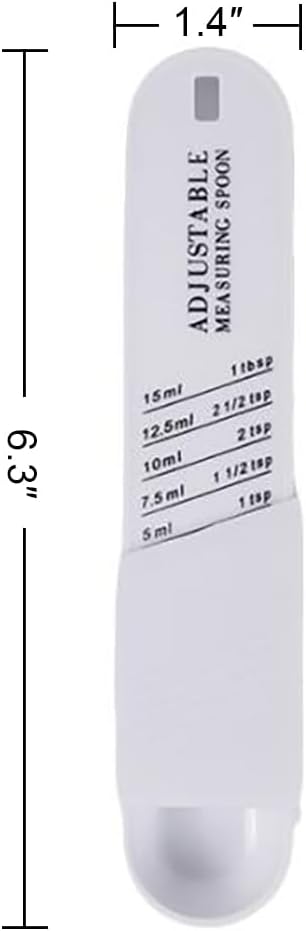 Adjustable Measuring Spoon with 5 Scales in One,1tsp, 1 1/2tsp, 2tsp, 2 1/2tsp, and 1 tbsp,Kitchen Measurements for Baking Cooking